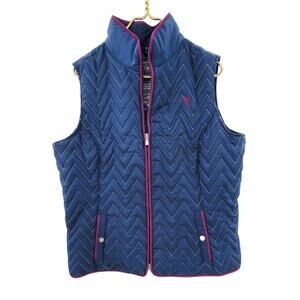 ARIAT Women's Ashley Insulated Vest Blue White Stitch XL Ariattek